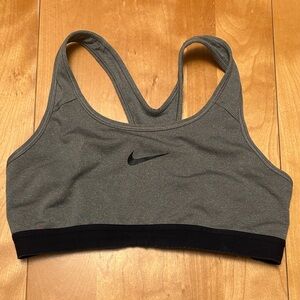 Nike Women's Olive Sports Bra with Black Trim